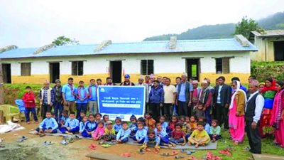 एनएमबी बैंकद्वारा सुर्खेतको सामुदायिक विद्यालयको भवन पुनर्निर्माण
