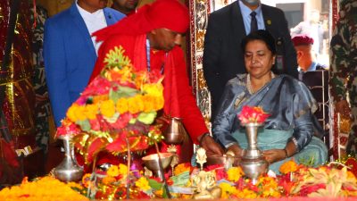 राष्ट्रपति भण्डारीले गरिन् बागलुङ कालिकामा विशेष पूजा आराधना