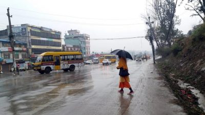 काठमाडौँ उपत्यकामा हल्का वर्षा